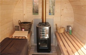 sauna chalet en bois jardin